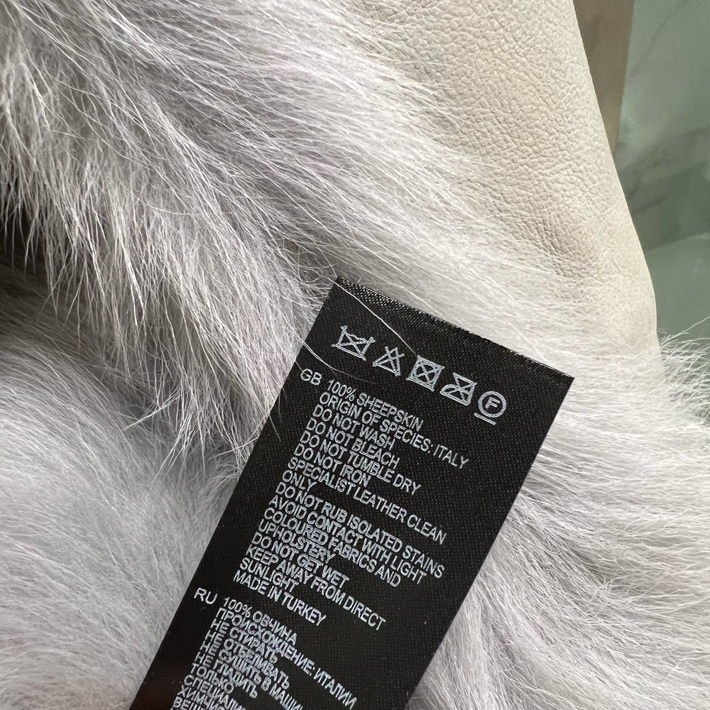 REISS Lonine Shearling Coat in Grey - Picture 13 of 14